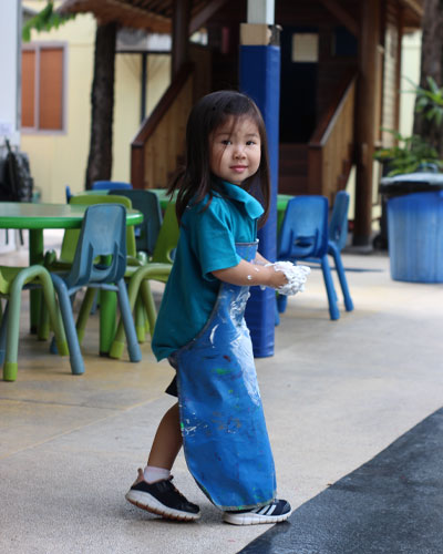 Early Years child in the playground