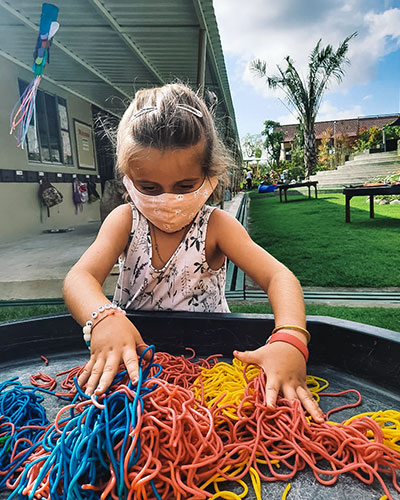 Early Years child in the playground